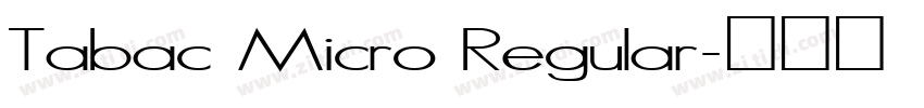 Tabac Micro Regular字体转换